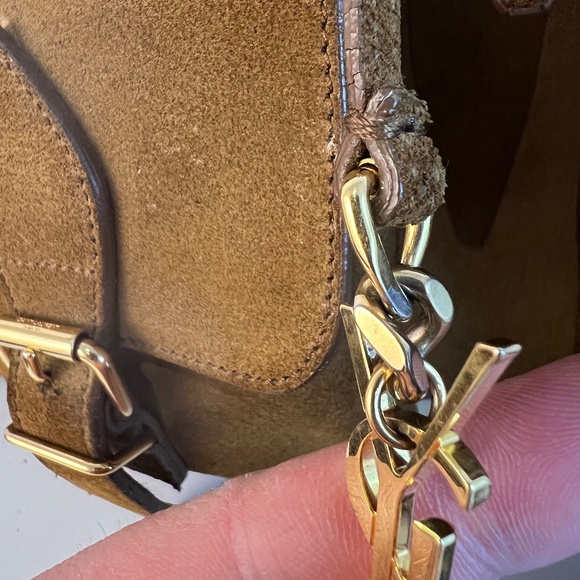 Saint Laurent Hedi Slimane Western/Cowboy Fringe Festival Backpack in Tan Suede - Picture 7 of 16